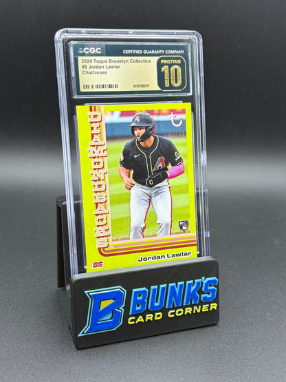 2024 Jordan Lawlar Chartreuse Brooklyn Collect CGC Pristine 10 46/99 RC
