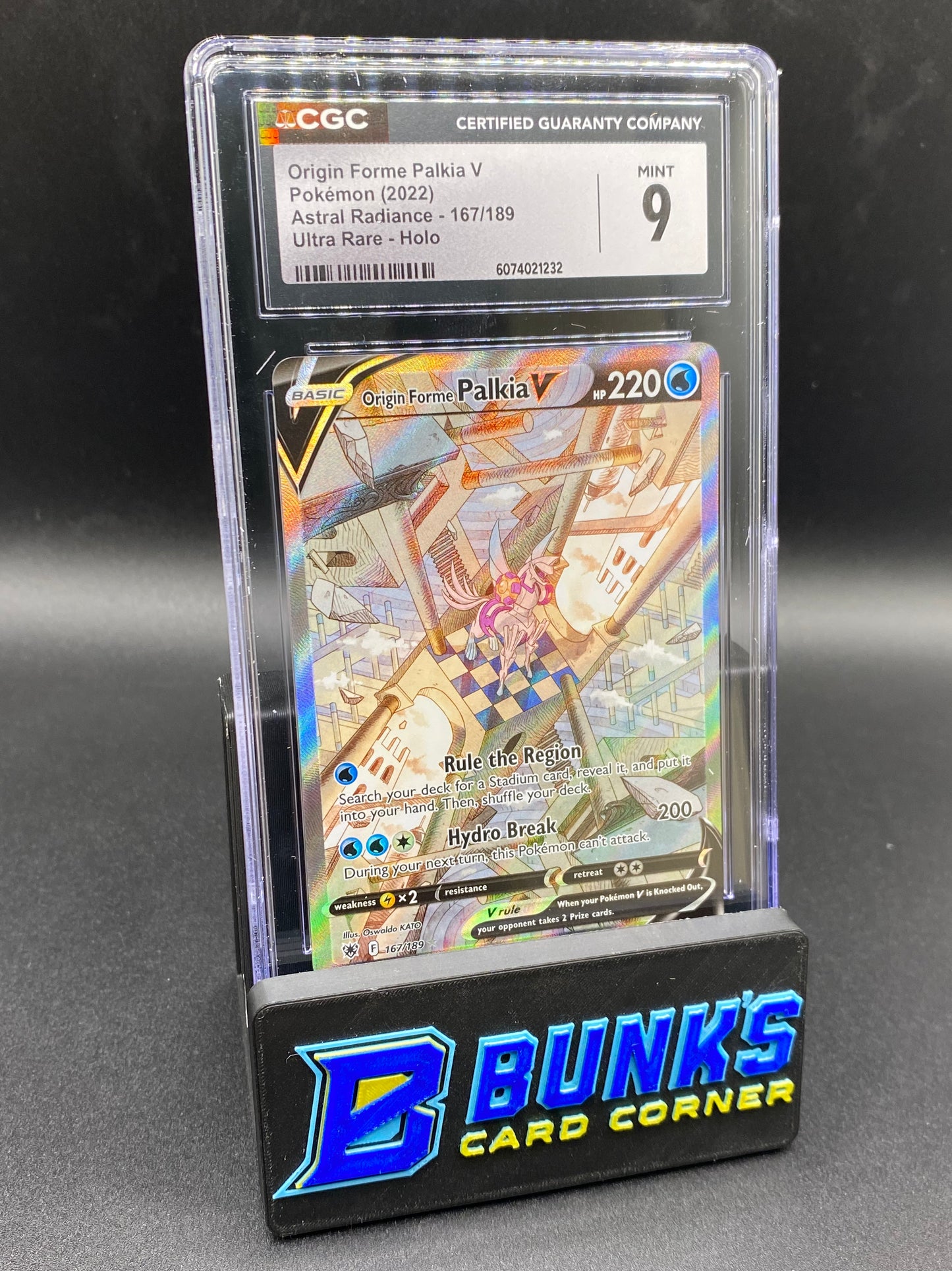Origin Forme Palkia V Ultra Rare Astral Radiance CGC 9
