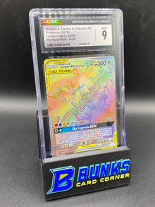 Moltres & Zapdos & Articuno Gx Rainbow Rare Hidden Fates CGC 9