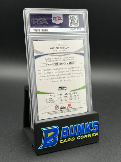 2012 Russell Wilson Autograph Topps Prime PSA 6 Auto 10 176/286