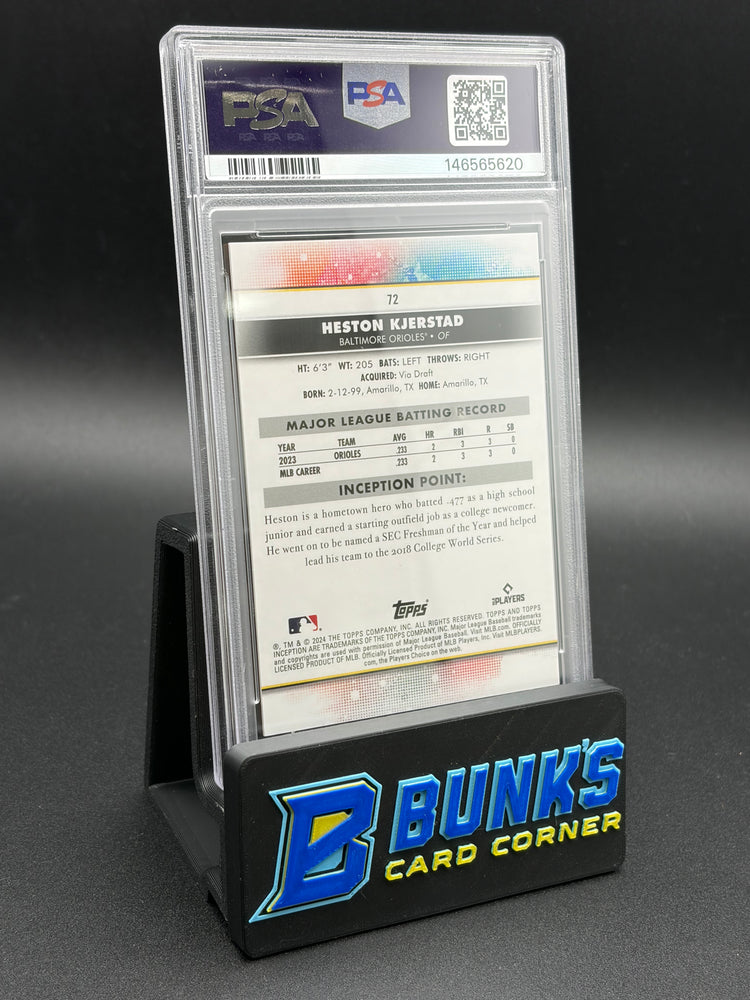 2024 Heston Kjerstad Orange Inception PSA 10 9/10 RC