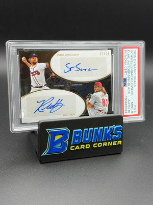 2025 Spencer Schwellenach & Rhett Lowder Dual Auto Black Dynamic Duals PSA 9 Auto 10 27/50