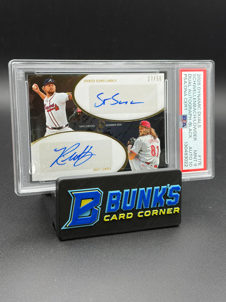 2025 Spencer Schwellenach & Rhett Lowder Dual Auto Black Dynamic Duals PSA 9 Auto 10 27/50