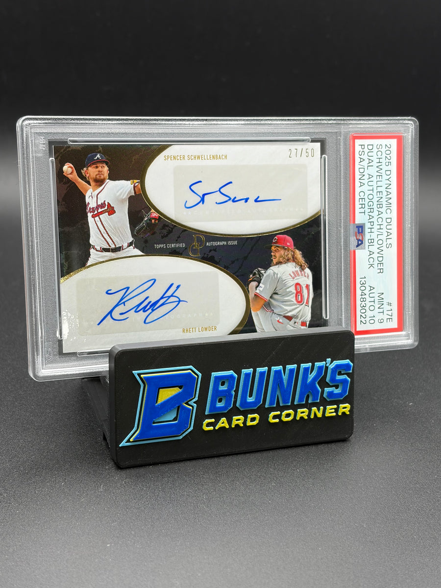 2025 Spencer Schwellenach & Rhett Lowder Dual Auto Black Dynamic Duals PSA 9 Auto 10 27/50