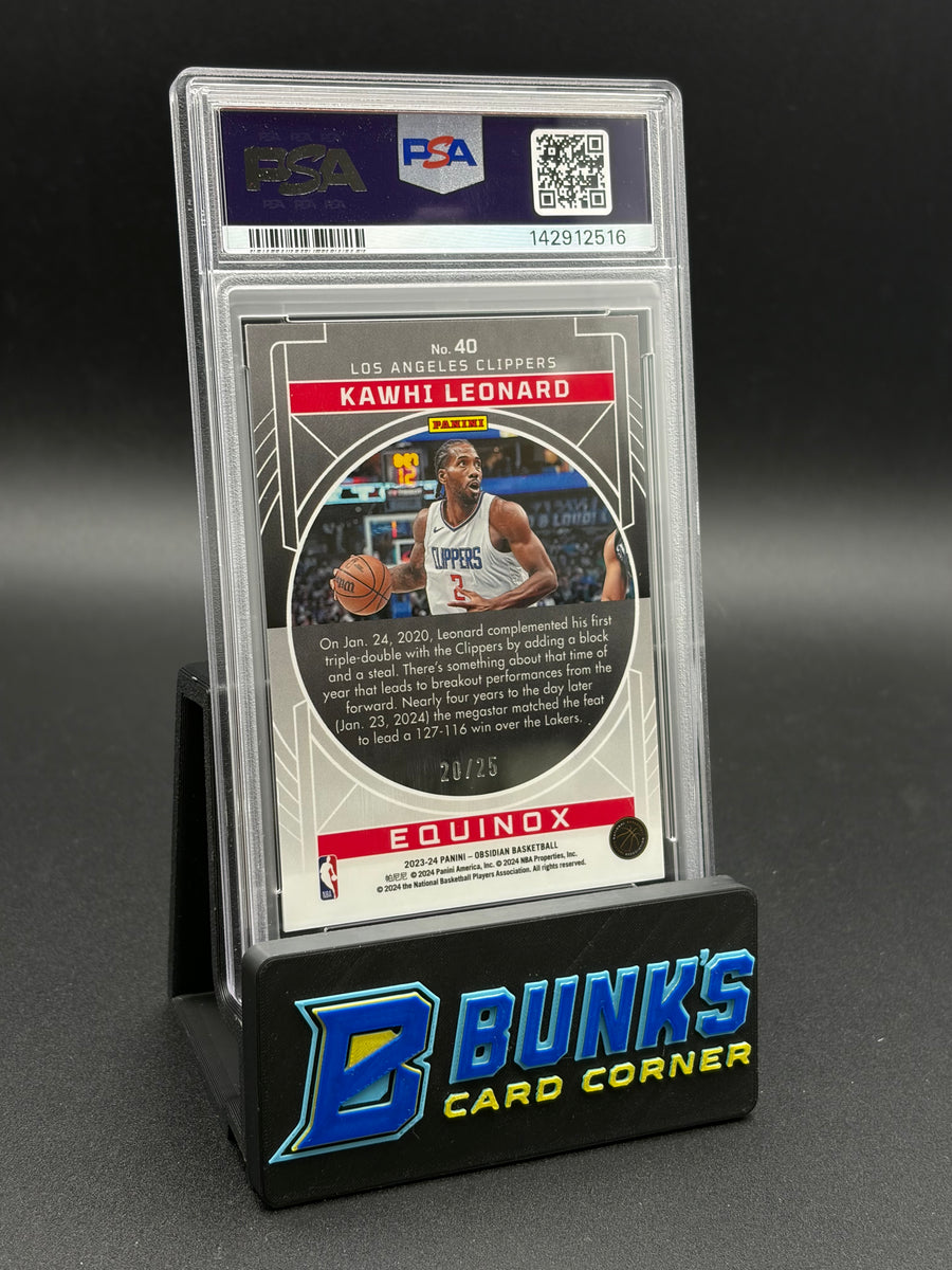 2023 Kawhi Leonard Green Flood Obsidian PSA 9 20/25