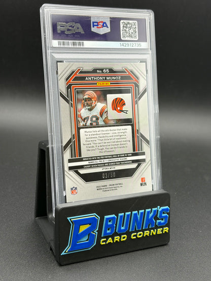 2022 Anthony Munoz No Huddle Red PSA 10 3/50