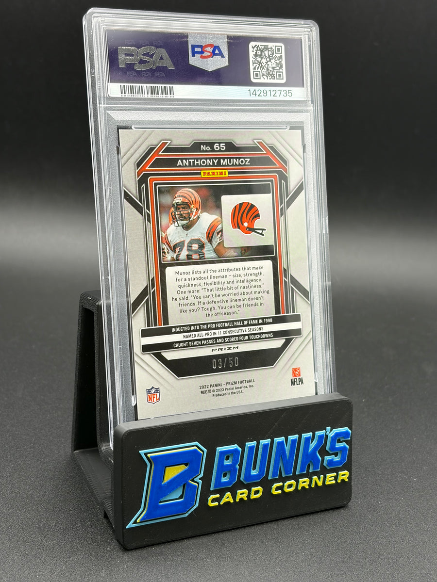 2022 Anthony Munoz No Huddle Red PSA 10 3/50