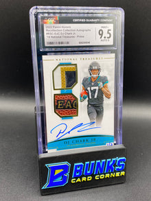 2022 DJ Chark Jr. National Treasures Patch Auto CGC 9.5/9