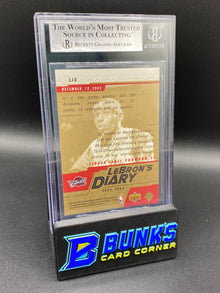 2003-04 Lebron James Lebron's Diary Beckett 9