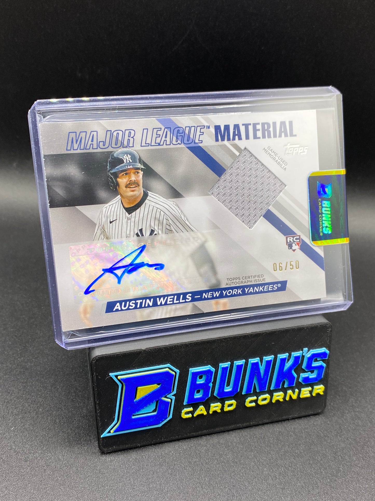 Austin Wells Major League Material Auto 6/50