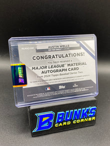 Austin Wells Major League Material Auto 6/50