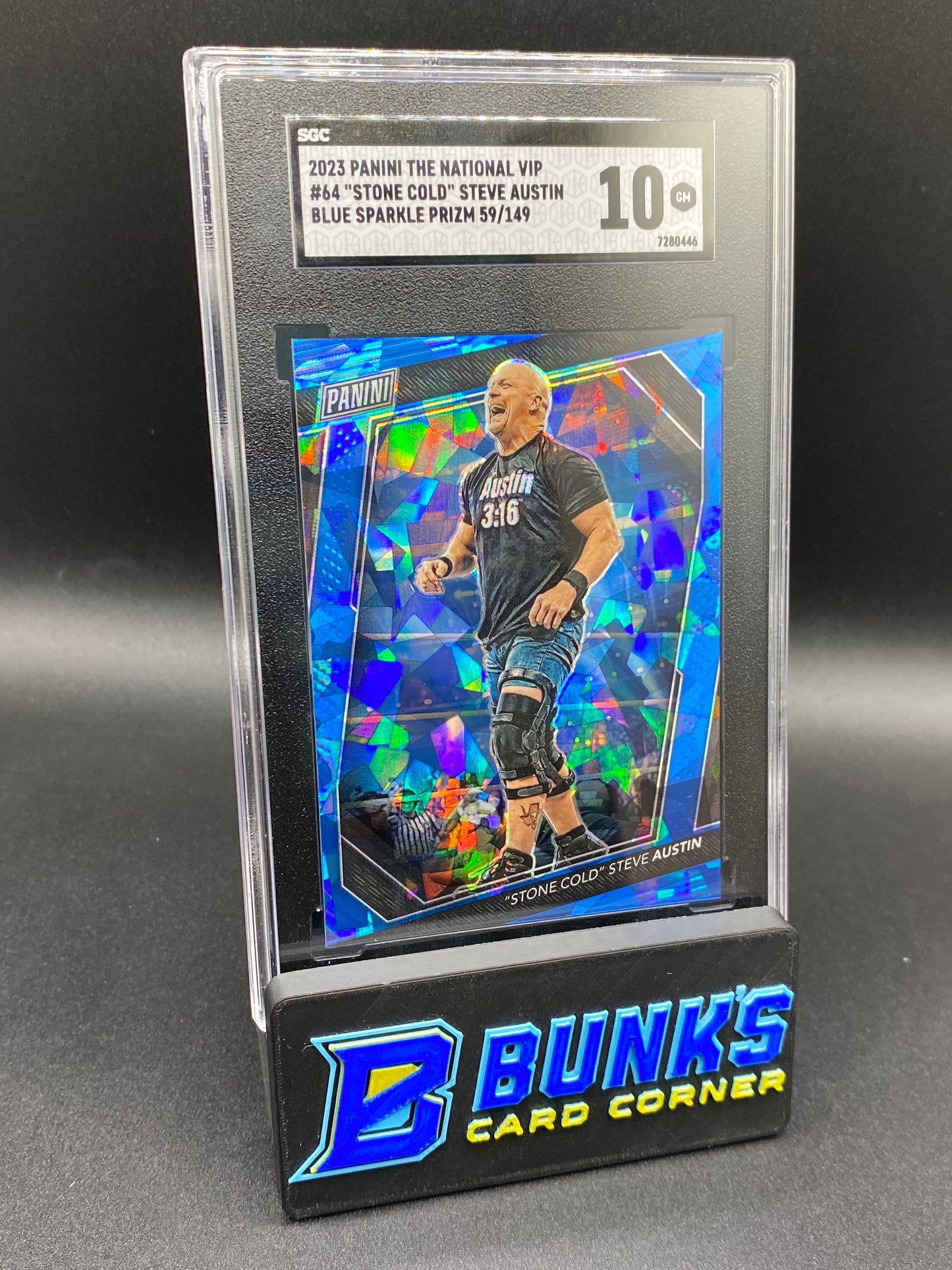 2023 Steve Austin Blue Sparkle Prizm 59/149