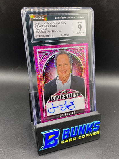 2024 Jon Lovitz Auto Pink Diagonal Shimmer 7/7 CGC 9/10