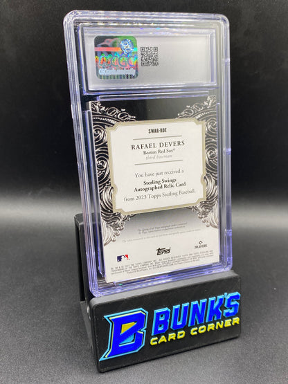 2023 Rafael Devers Red Auto Relics CGC 9/10