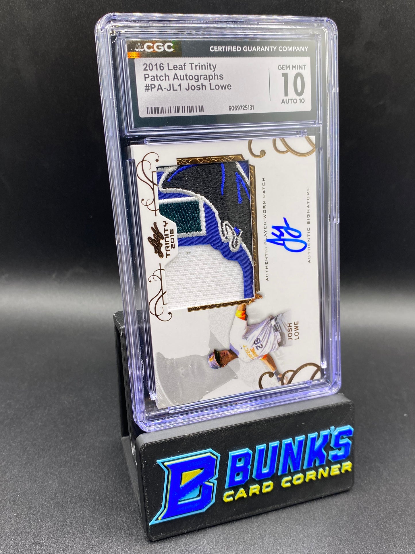 2016 Josh Lowe Patch Auto CGC 10/10