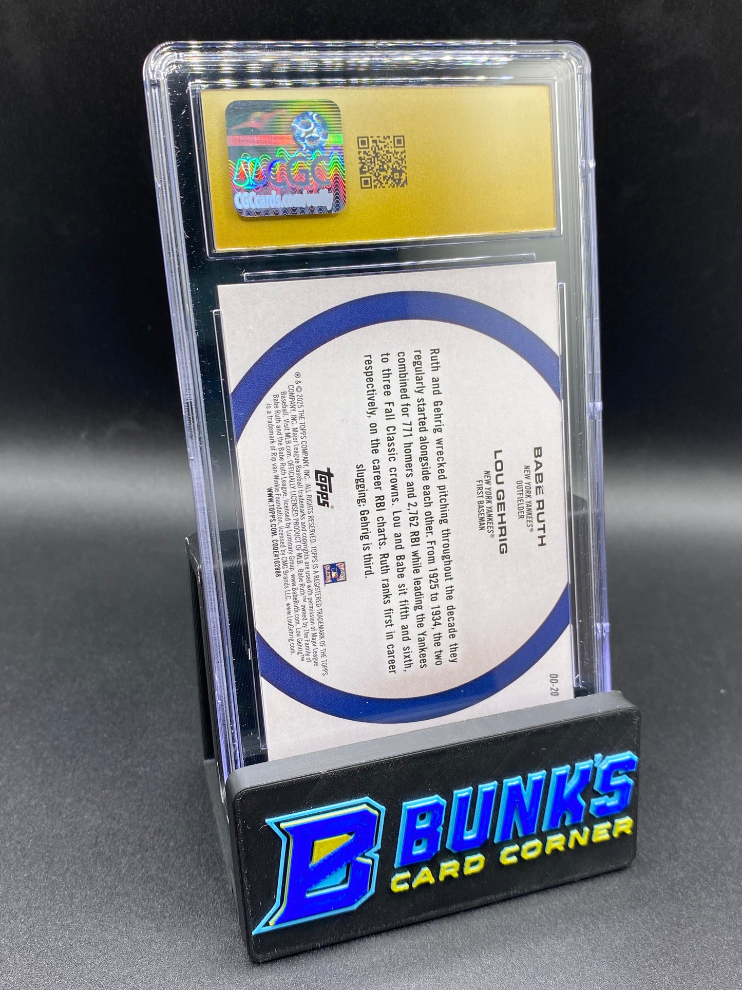 2025 Dynamic Duos Babe Ruth/Lou Gehrig CGC PRISTINE 10