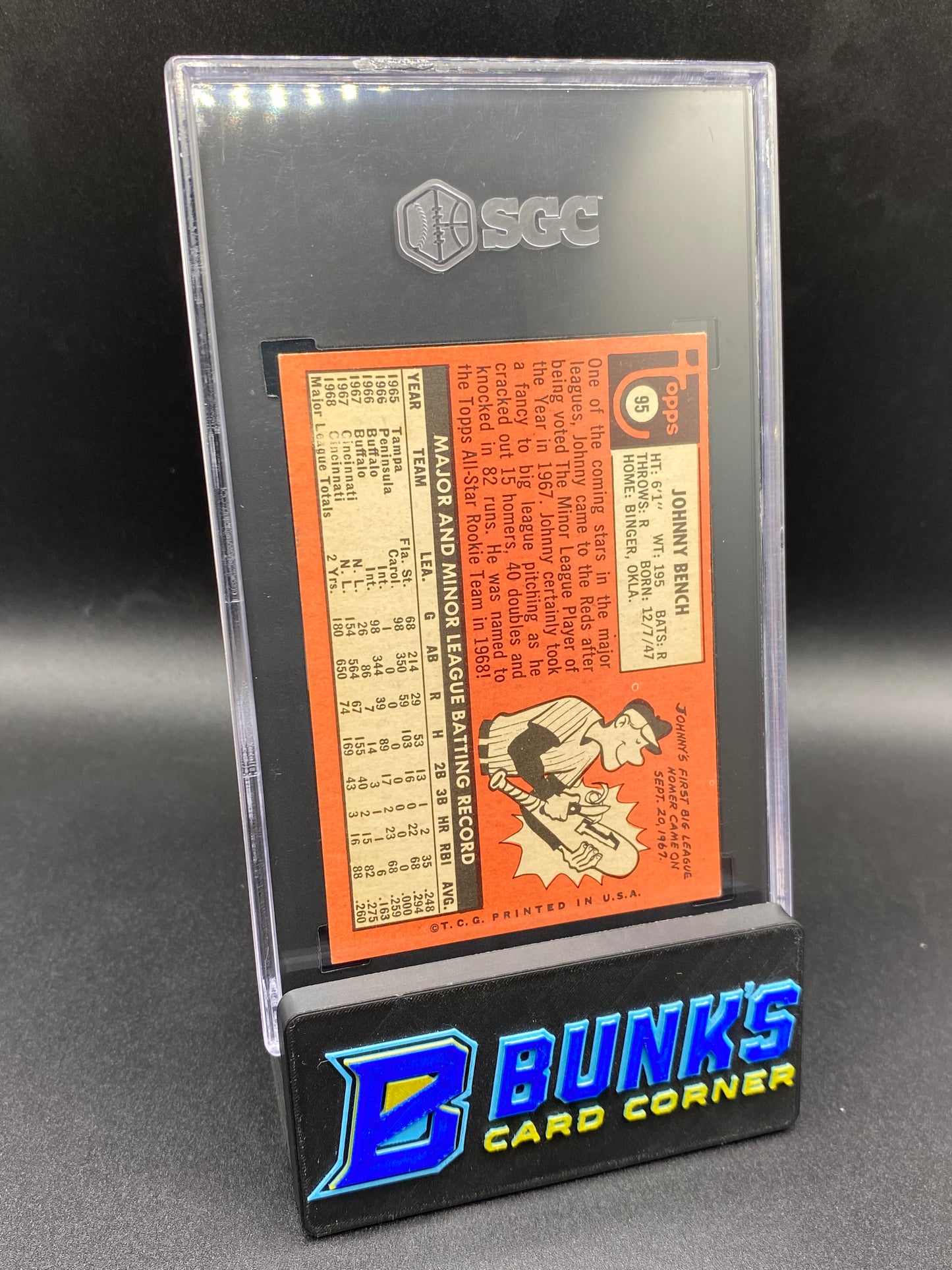 1969 Johnny Bench SGC 5.5 HOF