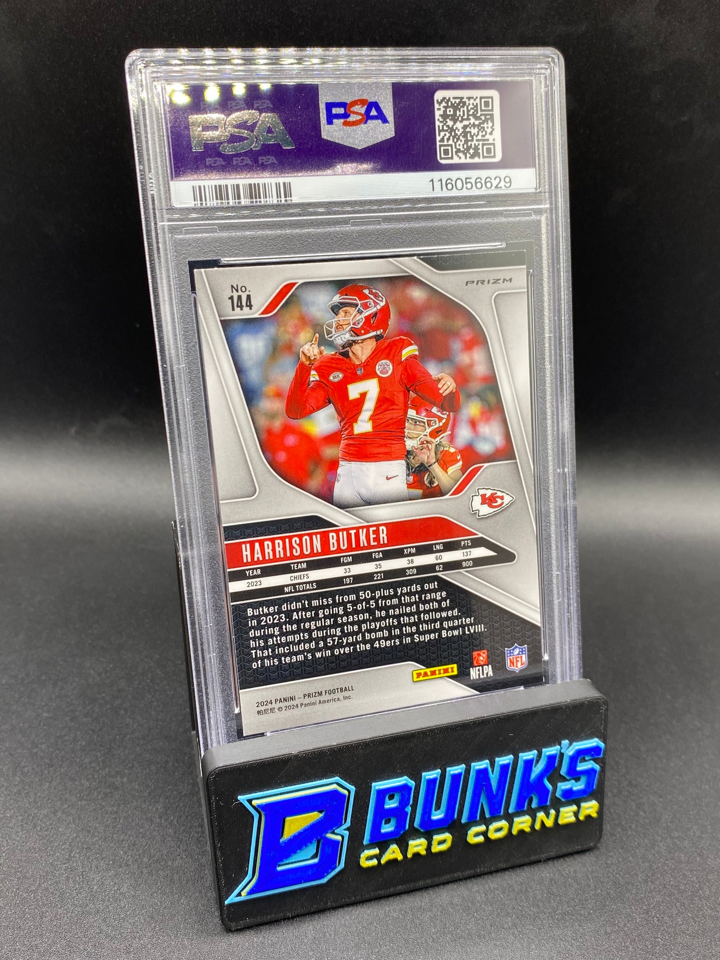 2024 Harrison Butker Red Prizm PSA 9