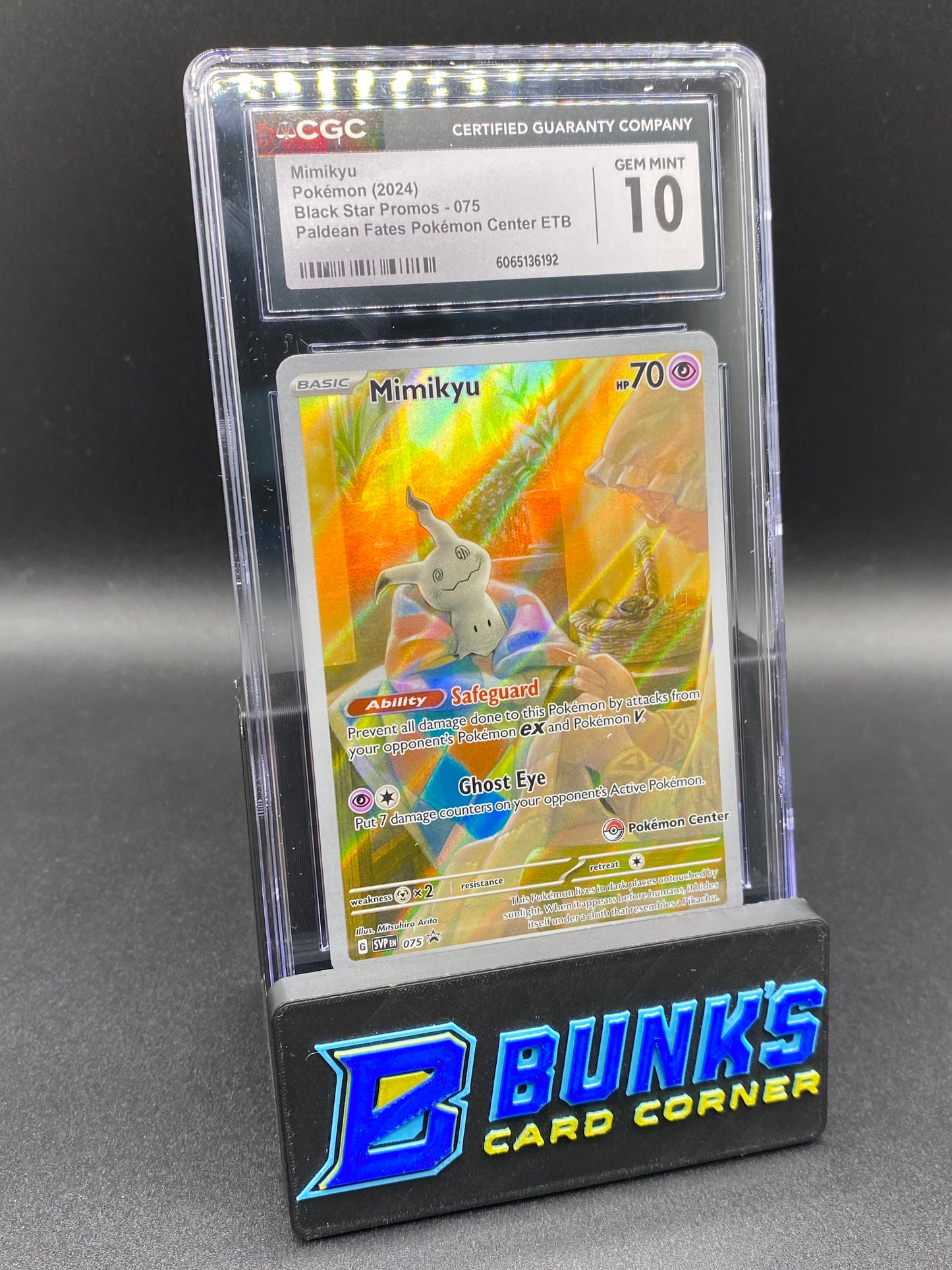Mimikyu Pokemon Center Promo CGC 10