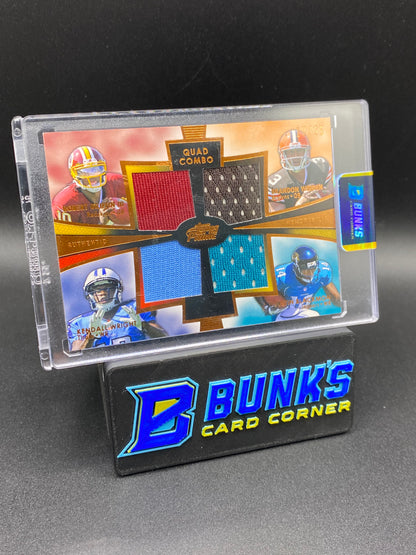 Robert Griffin III & Brandon Weeden & Kendall Wright & Justin Blackmon Topps Prime Quad Patch 17/25