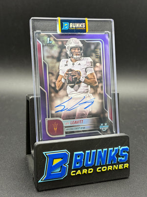 2025 Sam Leavitt Chrome Prospect Auto Variation Purple 1/75