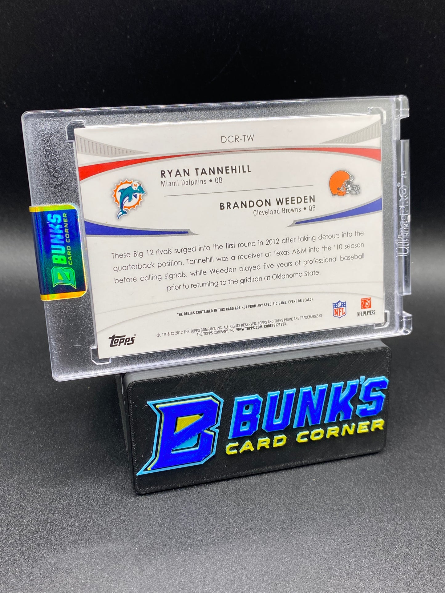 Ryan Tannehill & Brandon Weeden Dual Combo Topps Prime Patches 7/10