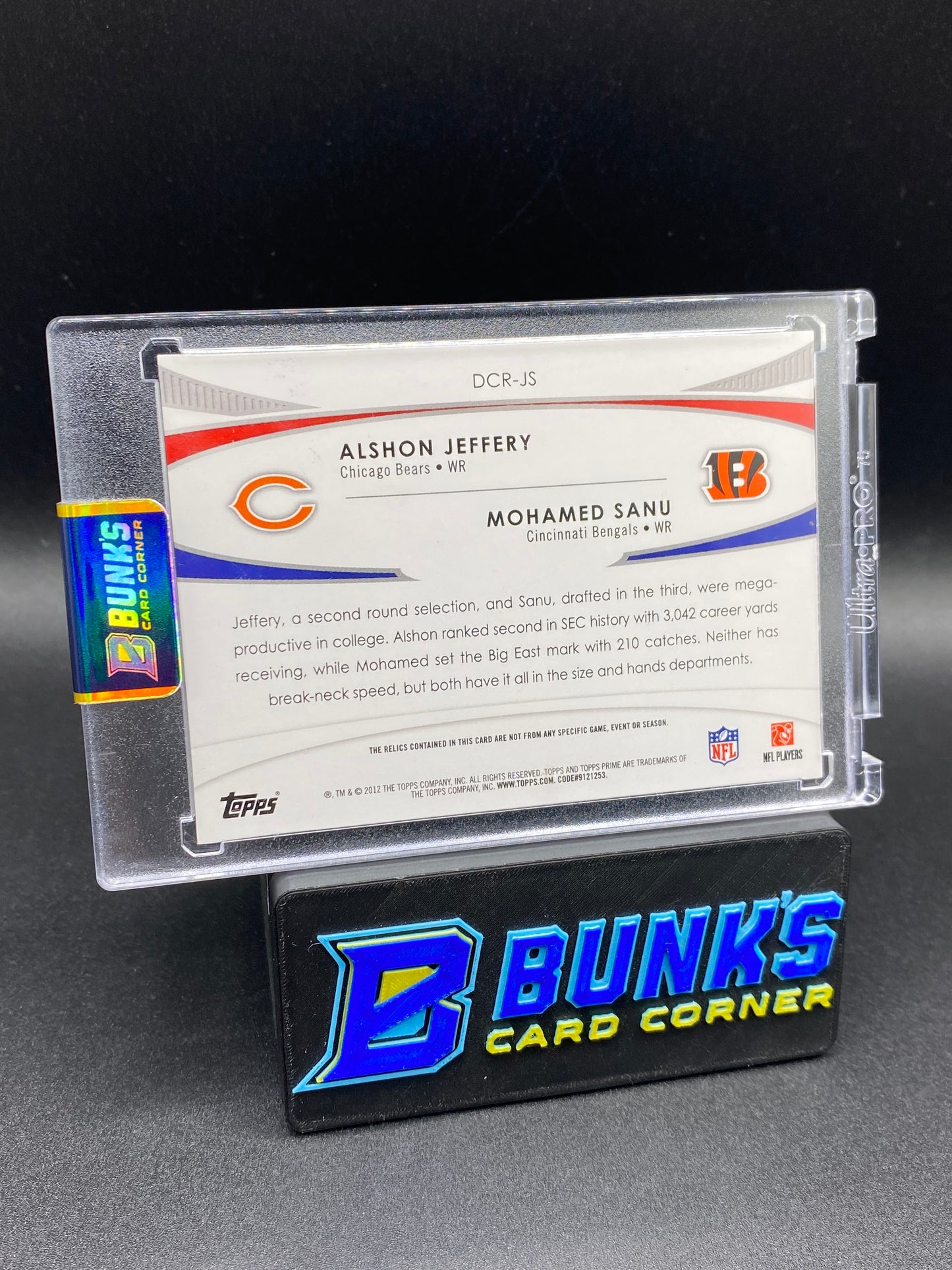 Alshon Jeffery & Mohamed Sanu Dual Combo Topps Prime Patches 8/10