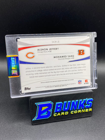 Alshon Jeffery & Mohamed Sanu Dual Combo Topps Prime Patches 8/10