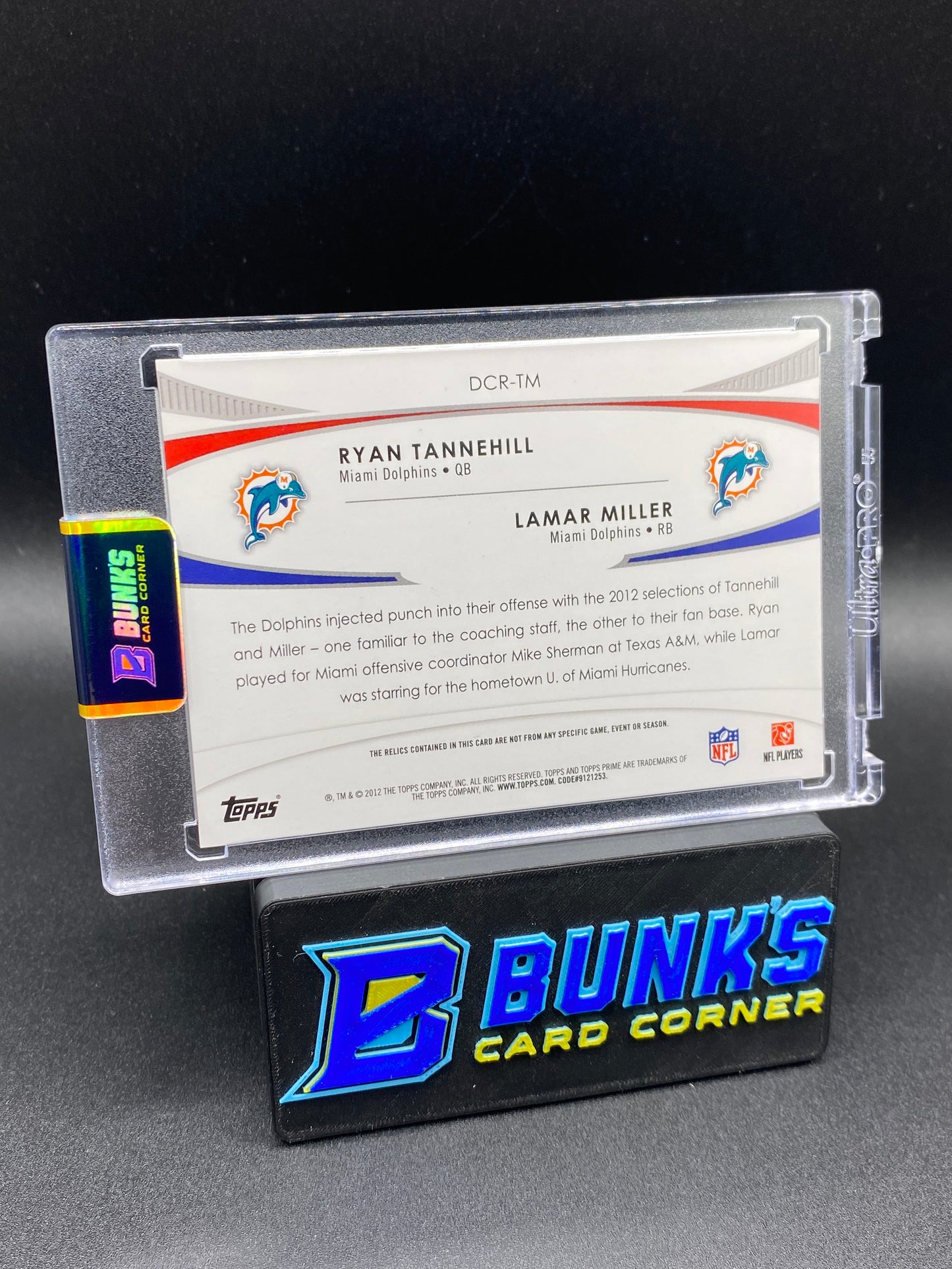 Ryan Tannehill & Lamar Miller Dual Combo Topps Prime Patches 8/10