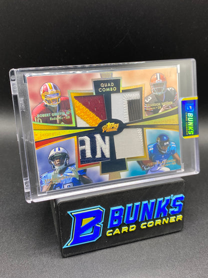 Robert Griffin III & Brandon Weeden & Kendall Wright & Justin Blackmon Topps Prime Quad Patch 1/1
