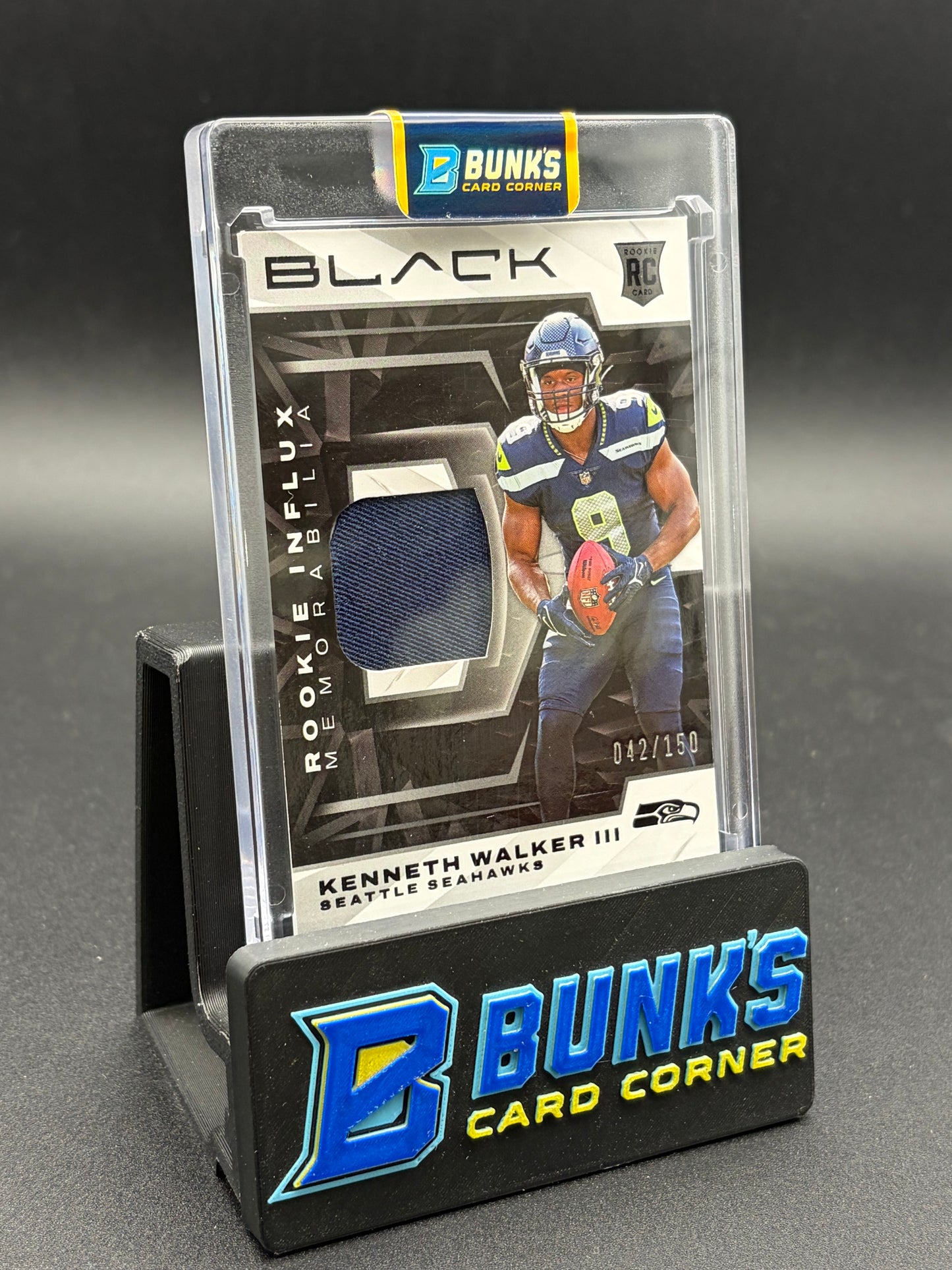 2022 Kenneth Walker III Rookie Influx Memorabilia Black 42/150