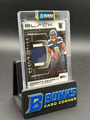 2022 Kenneth Walker III Rookie Influx Memorabilia Black 42/150
