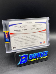 Robert Griffin III & Brandon Weeden & Kendall Wright & Justin Blackmon Topps Prime Quad Patch 1/1