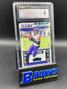 2024 Justin Jefferson Game Ticket Teal CGC 9