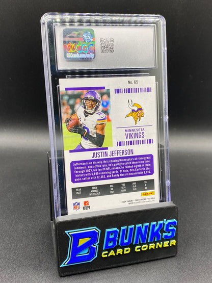 2024 Justin Jefferson Game Ticket Teal CGC 9