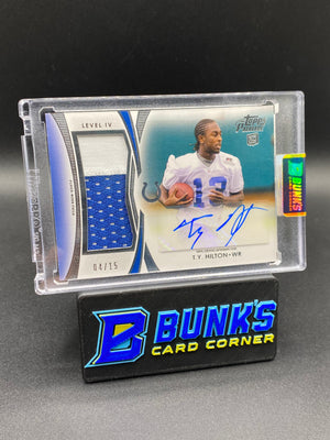 2012 TY Hilton Topps Prime Silver Jersey Auto 4/15 Rc
