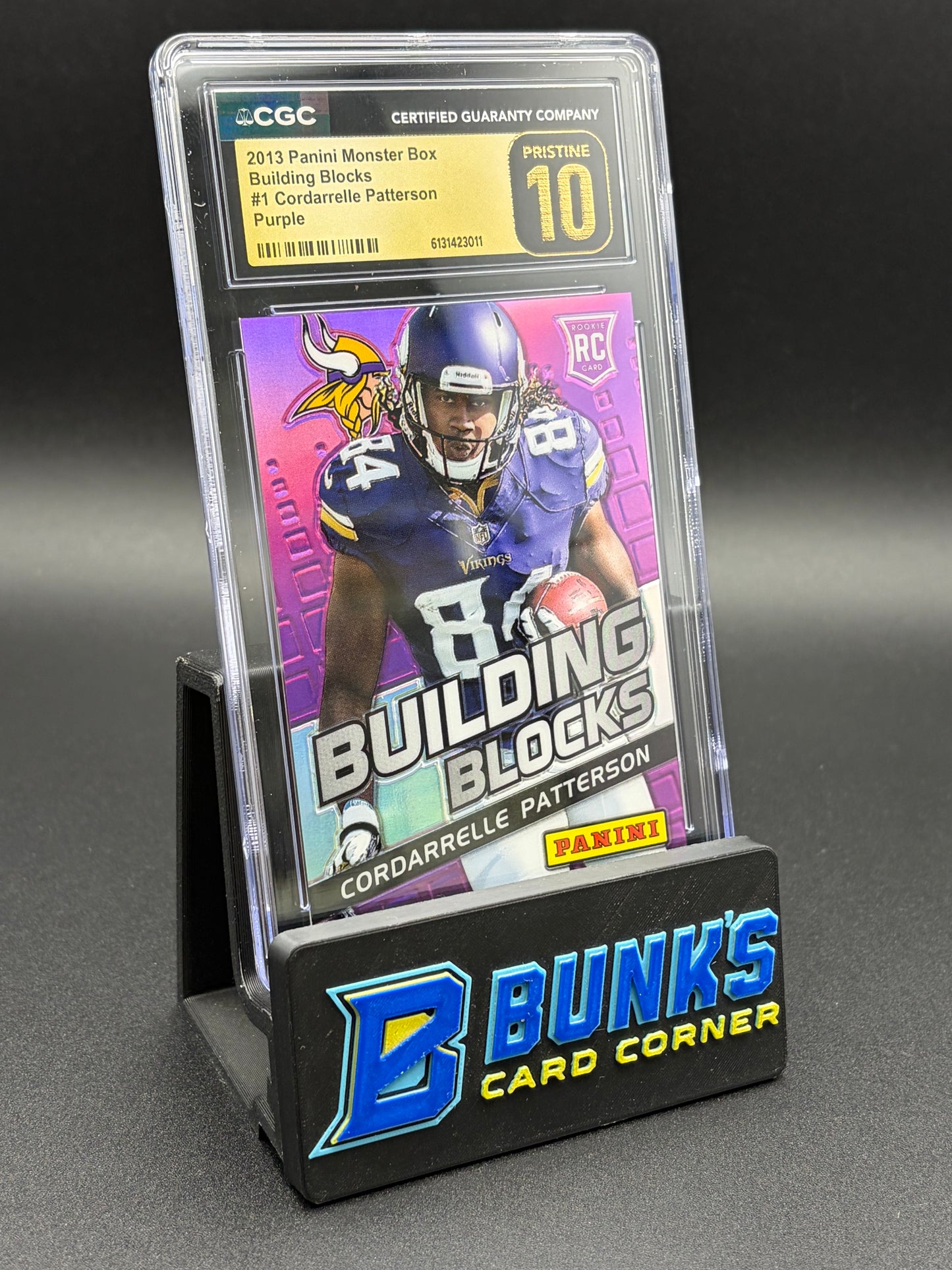 2013 Cordarrelle Patterson Purple Building Blocks CGC Pristine 10 RC 22/49
