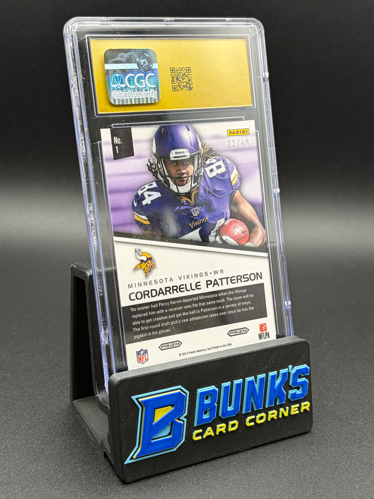 2013 Cordarrelle Patterson Purple Building Blocks CGC Pristine 10 RC 22/49