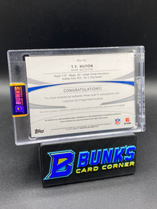 2012 TY Hilton Topps Prime Silver Jersey Auto 4/15 Rc