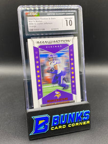 2022 Justin Jefferson Orange Man In Motion 84/125 CGC 10