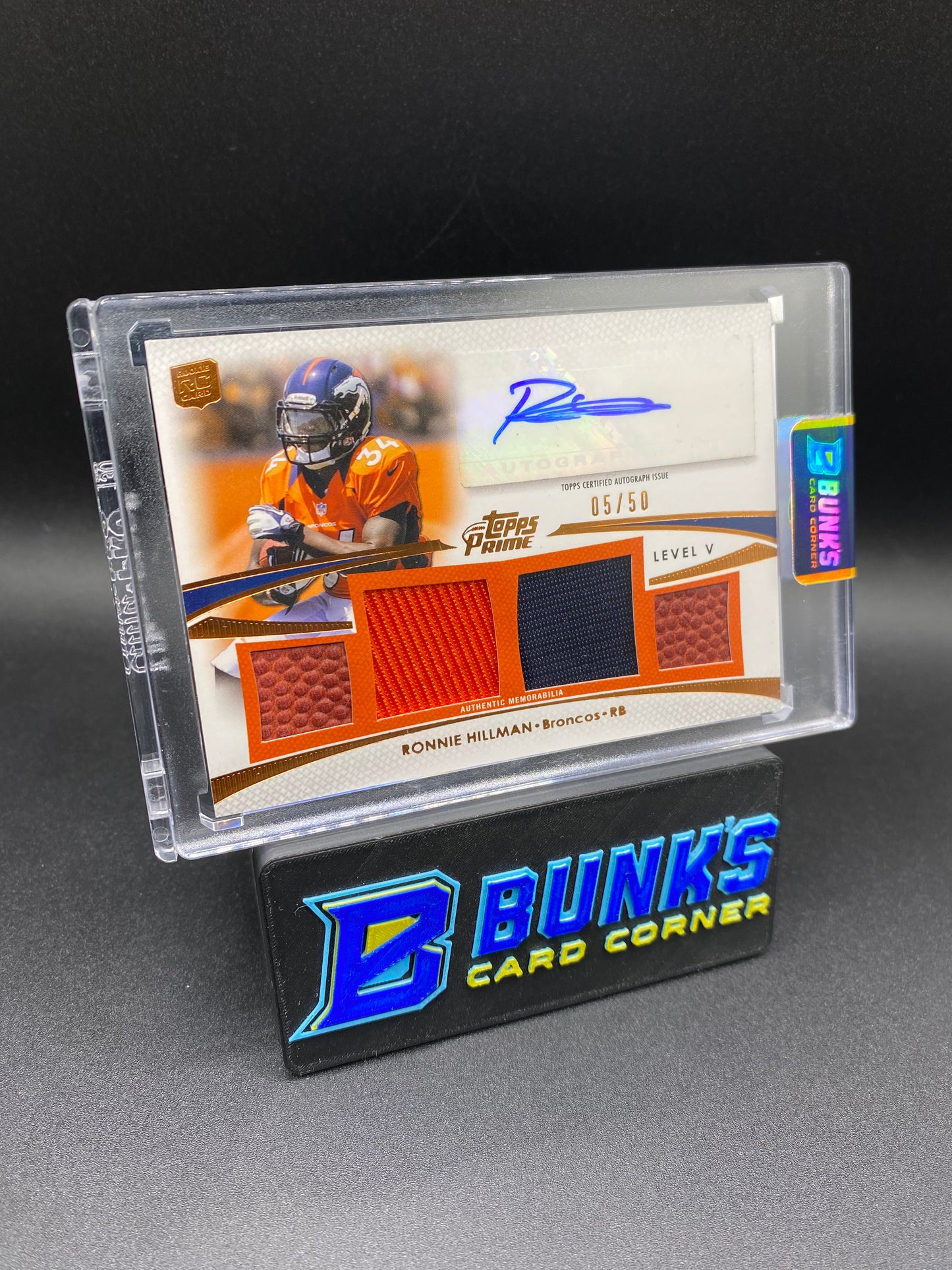 Ronnie Hillman Auto Topps Prime Patches 5/50 Rc