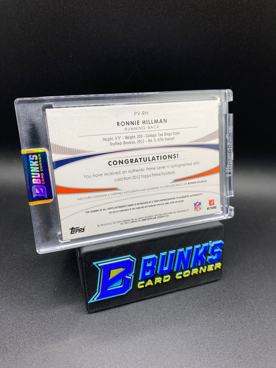 Ronnie Hillman Auto Topps Prime Patches 5/50 Rc