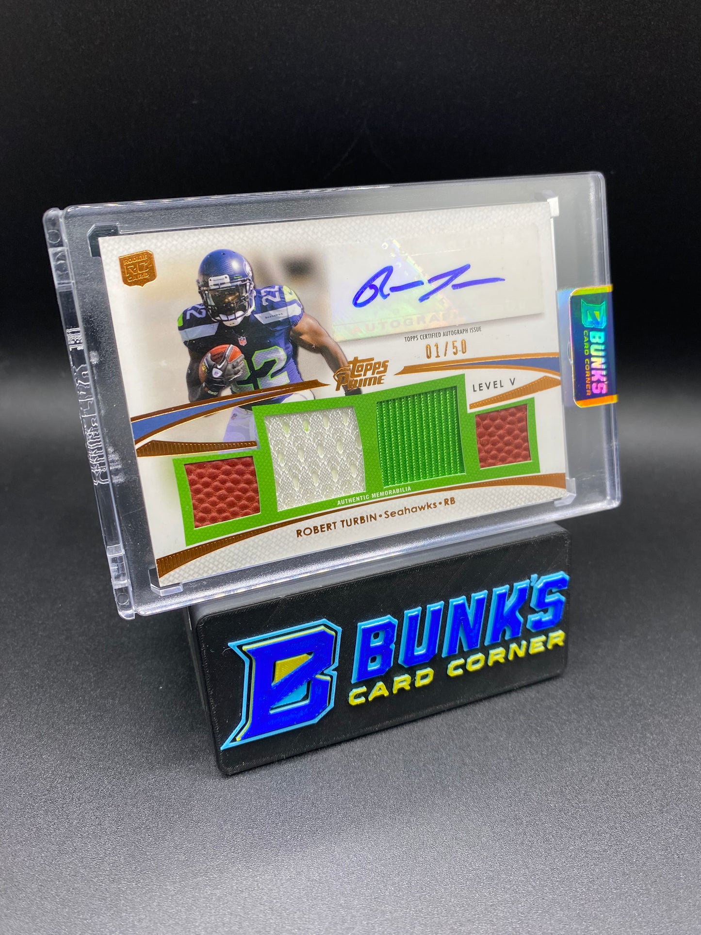 Robert Turbin Auto Topps Prime Patches 1/50 Rc