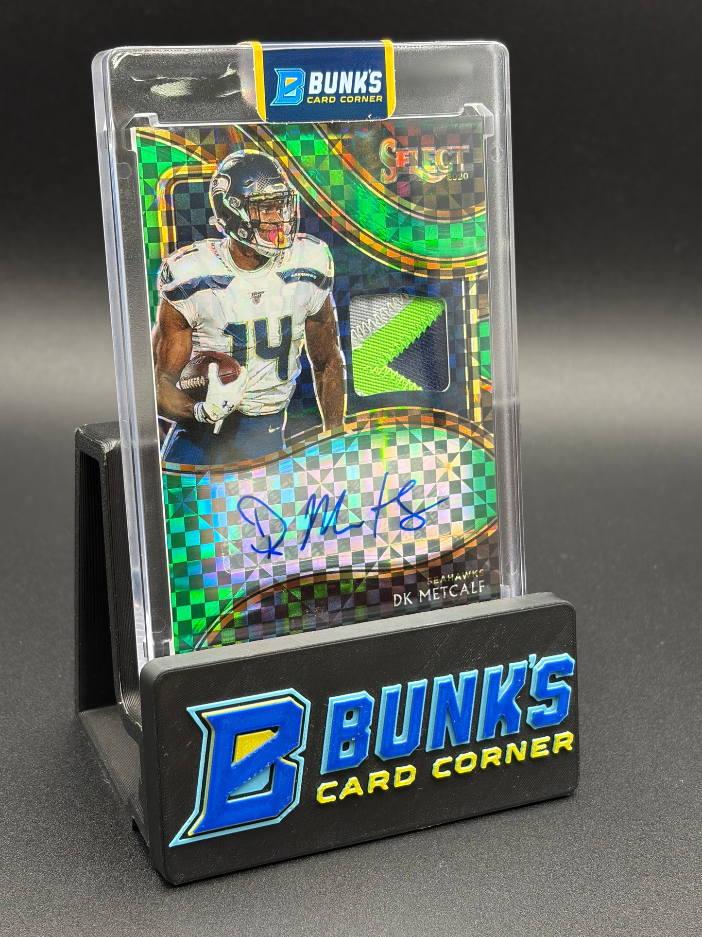 2020 DK Metcalf Panini Patch Auto Gold & Green Select 2/5