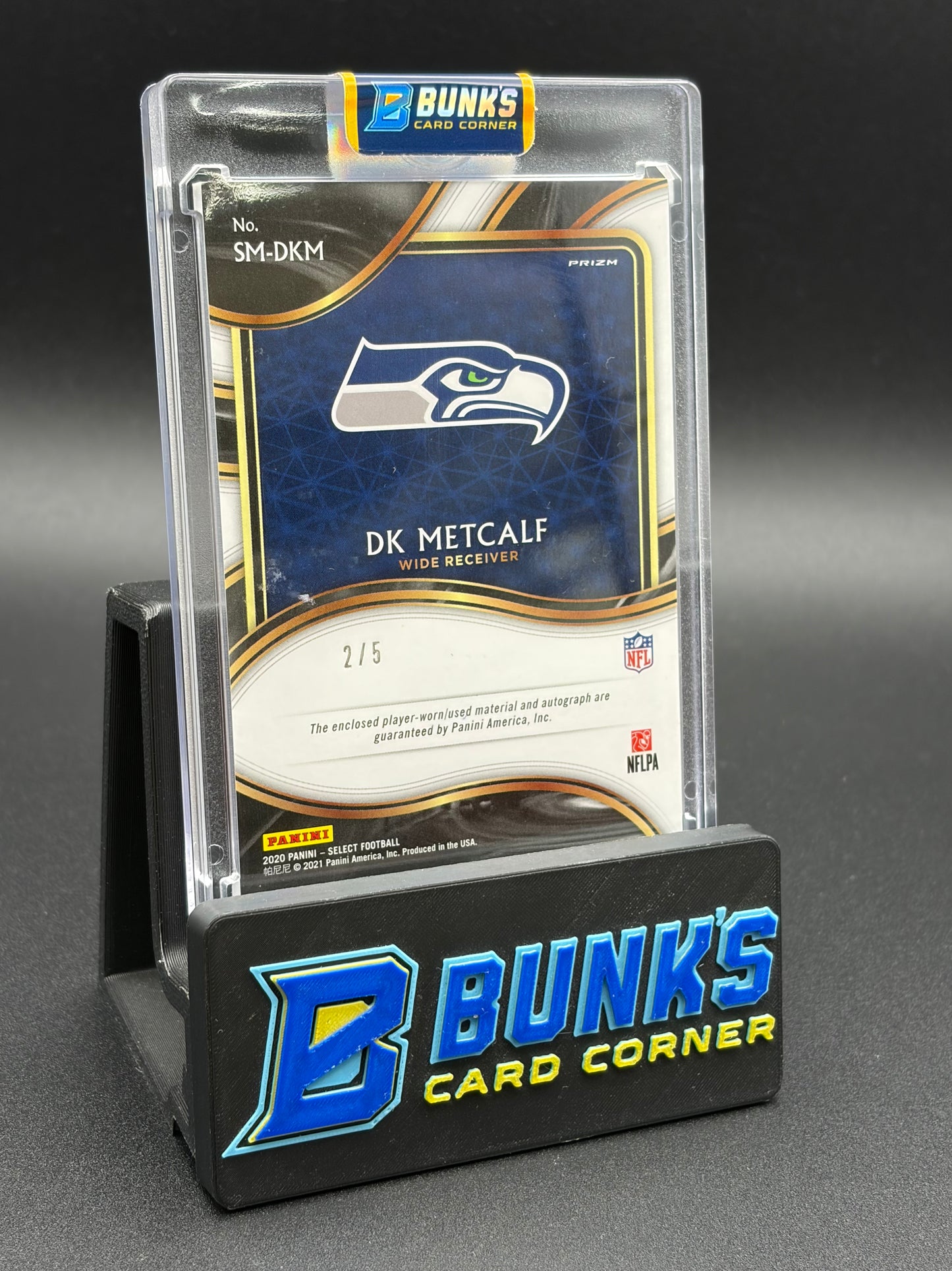 2020 DK Metcalf Panini Patch Auto Gold & Green Select 2/5