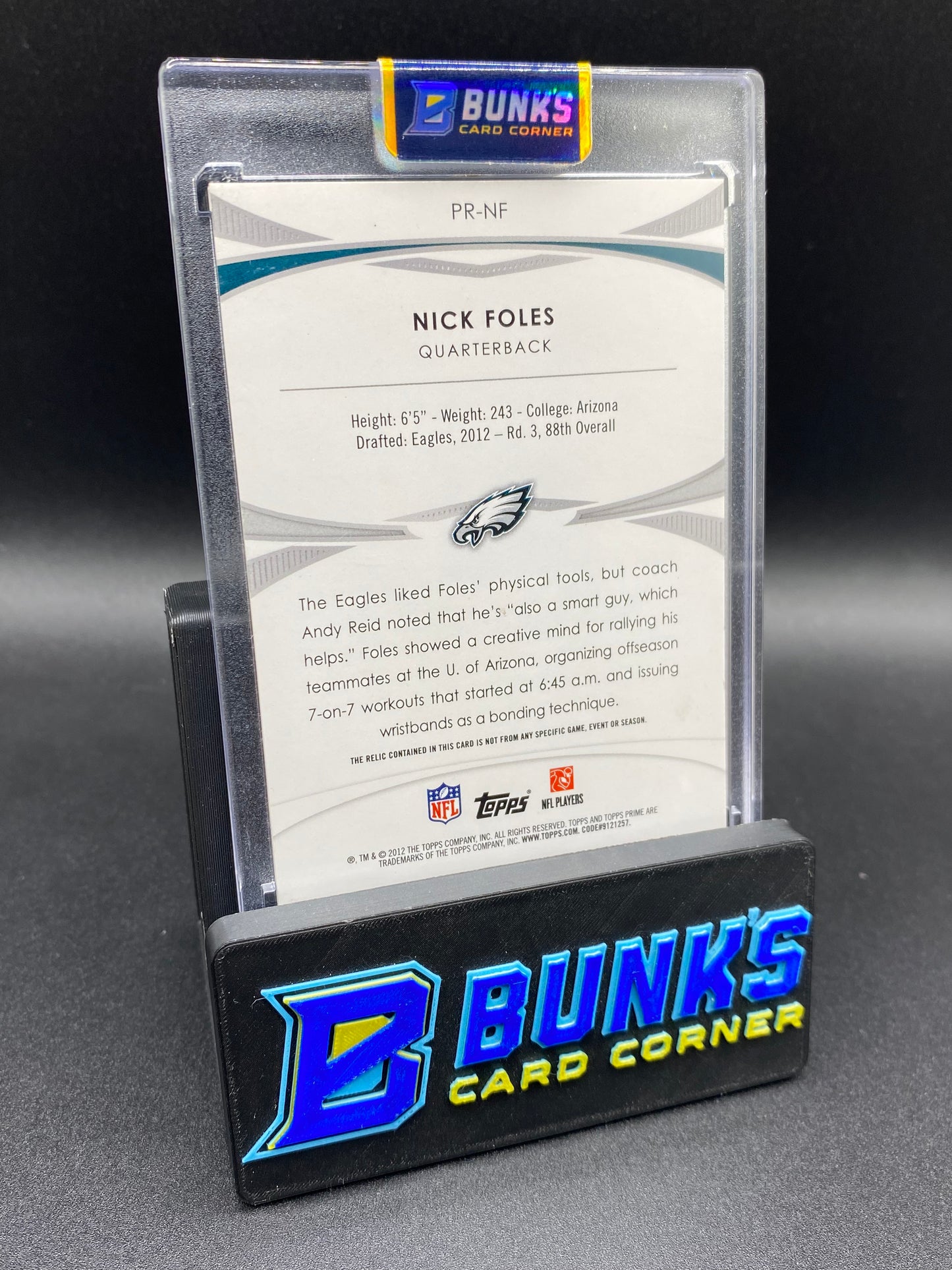 Nick Foles Topps Prime Patch 1/25