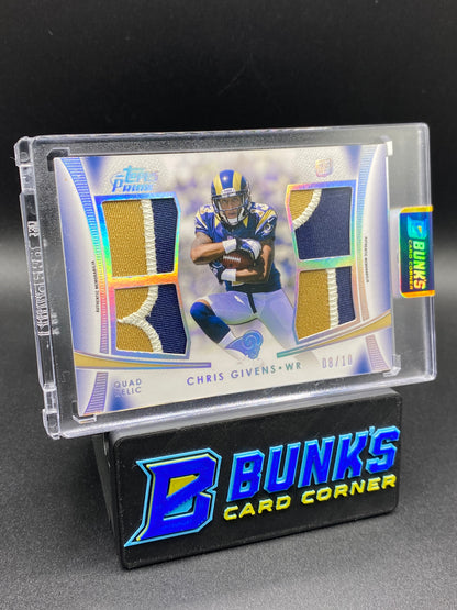 Chris Givens Topps Prime Patches 8/10 Rc
