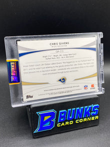 Chris Givens Topps Prime Patches 10/10 Rc