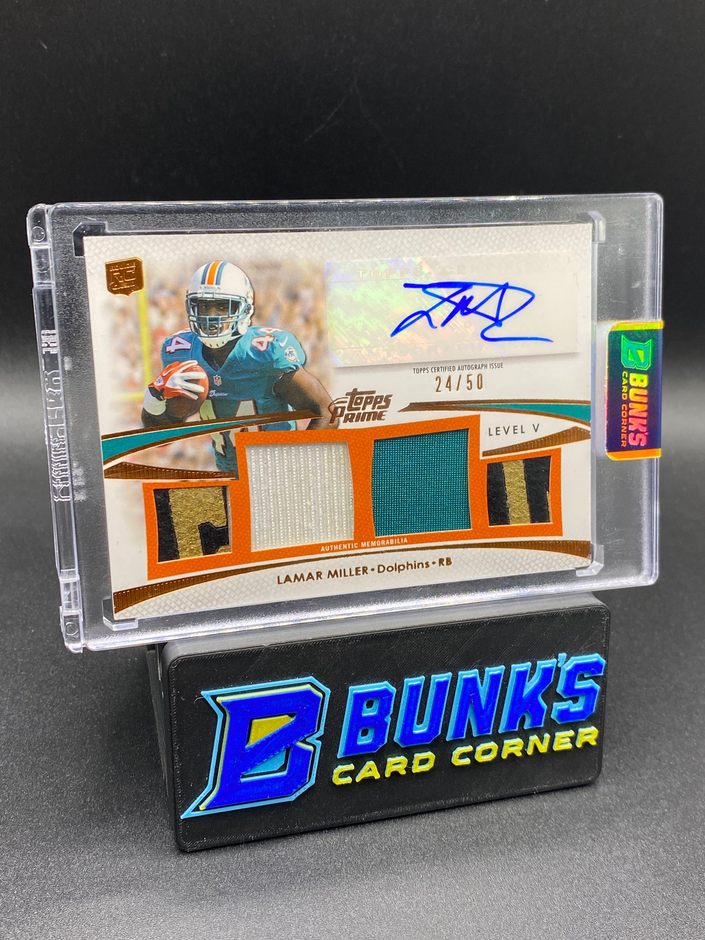 Lamar Miller  Topps Prime Patches Auto 24/50 Rc