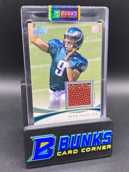 Nick Foles Topps Prime Patches 9/10 Rc